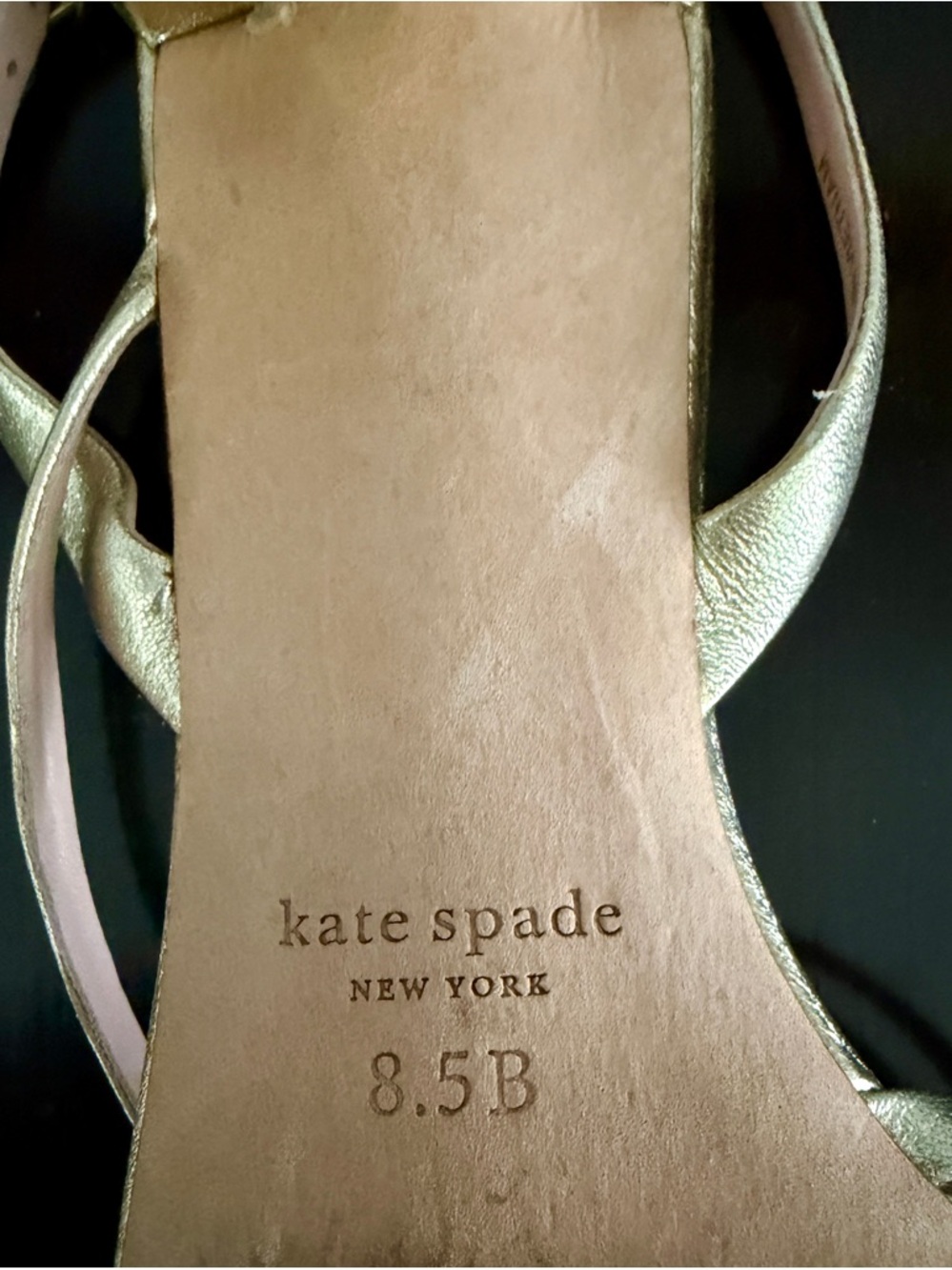 Kate Spade Renee Gold Strappy Heels - Size 8.5 - Picture 4 of 4
